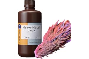 Antinsky Heavy Metal Resin Imprimante 3D Résine à durcissement UV 405 nm Photopolymère pour LCD/DLP Haute précision Faible retrait Durcissement rapide Sensation épique Claret métallique unique 1 kg