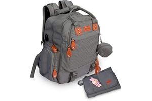 IFJA Multifunctional Diaper Bag, Large Changing Bag with Changing Pad, Pacifier Holder & Stroller Straps for Convenience, Unisex Baby Bag for Mom and Dad (Black)