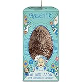 VIALETTO Uovo di Cioccolato Lady Vialetto | Cioccolato al latte 32% con caramello crunchy | Uovo di Pasqua da 300 grammi