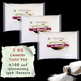 Hanzade Bitkisel 84 Mineralli &Ccedil;ankırı Kristal Kaya Tuzu (3 Kg, Toz Kaya Tuzu)