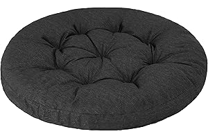 ‎PILLOWPRIM Schaukelkissen Kissen für Hängeschaukel von typ Storchennest, Schaukelauflagen Schaukelpolster Schaukelkissen Hängeschaukel Hängenest Ruhe Freizeit Schwarz 92x92 cm