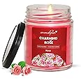 Aromahpure Scented Candle (45 hrs) (100% Soy Wax) -Handcrafted | Smoke-Free | Charming Rose- Rose Fragrance Candles for Home & Gift Sets