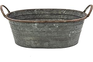 Blümelhuber Verzinkte Wanne - Schale zum Bepflanzen - Garten Deko Draußen - Hochzeitsdeko - Blumentopf - Große Pflanzschale (44cm)