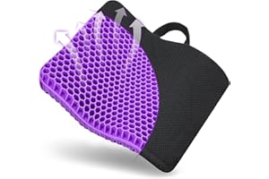 Fzitiy Cuscini per sedia in gel, cuscino in gel,Cuscino antidecubit —Cuscino Elastico per Il Sostegno del Sedile,Fresco e Traspirante, per alleviare l'affaticamento dell'anca