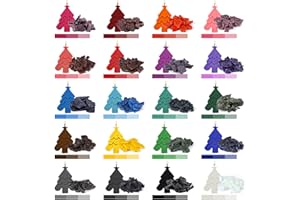 Rouclo Kerzenwachs Farbe 20 x 5 g, Kerzenwachs Farbstoff für Kerzenherstellung, Kerzenfarbe für für Sojawachs, Bienenwachs, Palmwachs DIY Kerzen