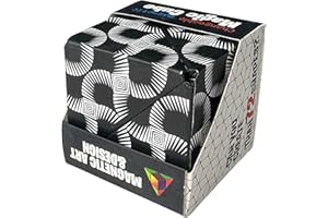 BLITZHAUS Formwechsel Zauberwürfel – Infinity Cube - Magnetwürfel 3D - Anti Stress Spielzeug - 36 Seltenerdmagnete - Über 70 Formen Verwandelbar (Charm Black)