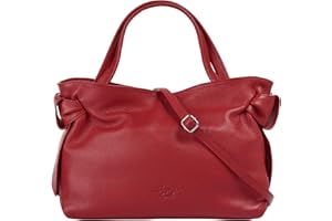 Samantha Look Sac à main Femme cuir véritable | Fabriqué en Italie, sac en cuir élégant avec fermeture éclair, poches plaquées et poignées de transport, compartiment pour smartphone 021331