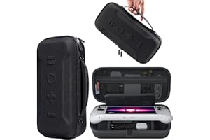 JSAUX Etui do Lenovo Legion Go/Go S i Go 2, duże etui podróżne z twardą skorupą, z osłoną ekranu i uchwytem, ​​torba do przechowywania konsoli, kontrolera i stacji dokującej, czarne