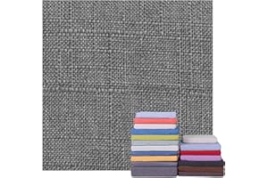 AQIGR Fundas de Cojines para Asientos de Silla de Jardín, Tela de Lino Funda de Reemplazo con Cremallera, Antideslizante, para Cojín Cuadrado de Cocina Comedor Sofá(Gris,60x60x10cm Thick)