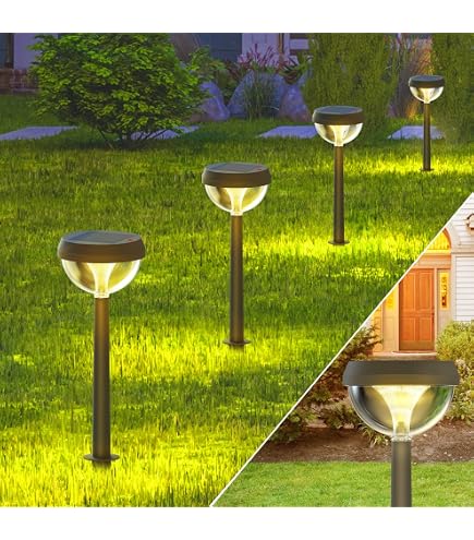 4 Luci Solari Da Giardino A Forma Di Zampa Di Cane - LED Bianco Freddo, Con Pannello E Picchetto, Impermeabili, Per Sentieri E Prato