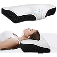 saimson Cervical Memory Foam Pillow | 2 Year Warranty | Orthopedic Pillow for Neck Pain and Shoulder Pain | Cervical Pillow for Neck Pain and Spinal Alignment -White/Grey-(12x20)