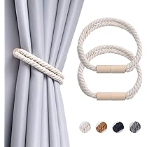 2x Magnetische Vorhang-Raffhalter Aus Baumwolle - Dekorative Halter Für Böhmen-Look