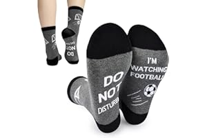 cheap4uk Christmas Gifts For Men Dad Grandad Birthday Funny Novelty Socks Funny Mens Gifts For Him Football Fans and Sleeping Lovers Cotton Socks