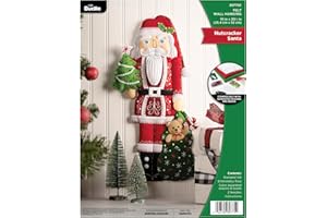 Bucilla Felt Wall Hanging Kit, Nutcracker Santa, 89775E