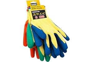 TUULKIT Gardening Gloves Men Women - 3 Pairs of Gardening Gloves Thorn Proof – Work Gloves, DIY Gloves, Construction Gloves, Building Gloves (S)