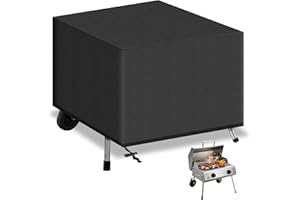 OFFCUP Funda para Barbacoa, Impermeable Funda Protectora para BBQ con Cordón, Anti-UV Antidecoloración Oxford Cubierta de Parrilla de Gas, Accesorios para Parrillas, 62 * 62 * 28cm