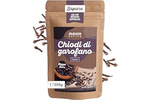 Chiodi di Garofano Monte Nativo (250g) - Chiodi di Garofano interi - Chiodi Garofano - 100% naturale, aromatico e delizioso Garofani - Come spezia per il vin brulé - Perfetto per la cucina e il tè