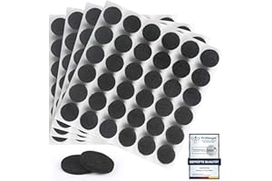 moinkerin 144 Piezas Fieltro Adhesivo Muebles 15mm Almohadillas de Fieltro Grosor 5mm Protector Patas Sillas para Pies de Muebles, Protectores Patas Sillas, Suelos de Madera Negro