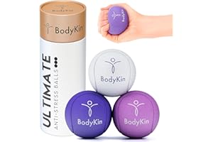 BODYKIN 3 palline anti-stress e riabilitazione della mano, palline per bambini e adulti, perfette per ADHD, 3 resistenze