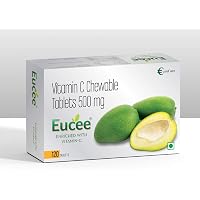Eucee vitamin c 500mg | 120 count | chewable tablets| green mango|