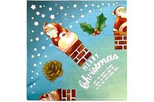 SHEETA Christmas Napkins, 10 PCS Christmas Party Napkins 33cm X 33cm Xmas Paper Serviettes for Christmas Party Supplies (Blue)