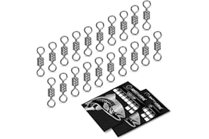 AMZfishing® 20x Power Girelle da Pesca | Girelle da Pesca | Assortimento di Girelle | Set di Girelle | Girelle per Pesca | Girelle da Pesca | Set di Girelle da Pesca | Accessori da Pesca (20, 14)