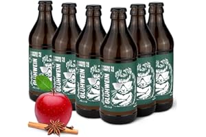‎ZWÖNITZER HANDWERKLICH GEBRAUT Brauerei Zwönitz Bratapfel Glühwein 6 x 330 ml/Apfel Zimt Glühwein/Bratapfel-Glühwein in schicker Flasche – Geschenkidee/Weißer Glühwein klein/kleine Glühweinflaschen