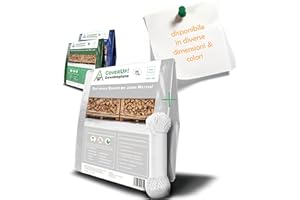 CoverUp! Telo Impermeabile Esterno 4 x 4 m [120 g/m²] incl. 18 m corda - Telone Occhiellato Impermeabile per Mobili, Legna, Campeggio, Bici, Telo Coprimoto Impermeabile in PVC Multifunzione - bianco