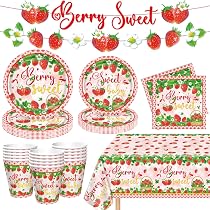 JSJPINKU Set Di 8 Lanterne A Forma Di Fragola Rosse E Rosa Per Decorazione Di Festa A Tema Frutta Forniture Per Feste A Forma Di Ciniglia Affamata