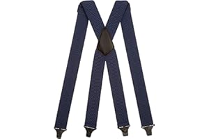 Olata Heavy Duty X-Shape Airport Braces/Suspenders with Plastic Clips - 4cm