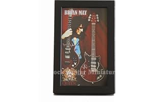 ROCK GUITAR MINIATURES RGM8818 Brian May Queen Miniature Guitar Collection includes mounted replica Brian May miniature guitar in a shadowbox frame. A delightful gift for any Queen fan
