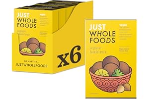 Just Wholefoods Organic Falafel Mix 6 x 120g | Vegan, Gluten Free and High in Protein | Easy to make, Plant-Based | Makes 48 falafels