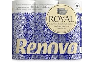 Renova Royal Papier hygiénique 4 plis blanc, 9 rouleaux CONFORT 200045194