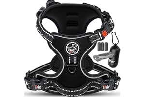 Lovpet® Harnais de Poitrine Réfléchissant pour Chiens et Chiots - Anti-Traction avec Roulettes de Sac - Réglable