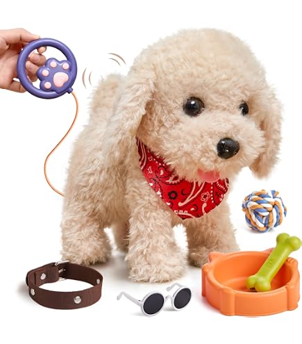 Chiot Robot Interactif - Marche, Aboie, Remue La Queue, Peluche Réaliste Pour Enfant