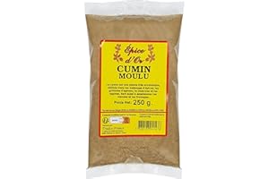 Cumin Moulu 250g - Epice d'Or, 100% Cumin en Poudre Naturel, Sans Additifs, Haute Qualité, Sans Conservateur