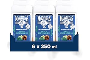 Le Petit Marseillais Gel Douche Extra Doux, Pin BIO & Criste Marine BIO, 250m, Lot de 6