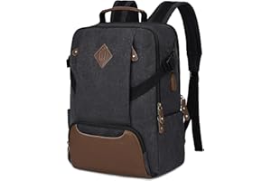 Kasgo Sac à Dos Homme, 2 Compartiments Antivol Sac a Dos Femme Voyage Poches Multiples Vintage 15,6 Pouces Ordinateur Cartable avec Chargement USB Port pour Travail College Affaire