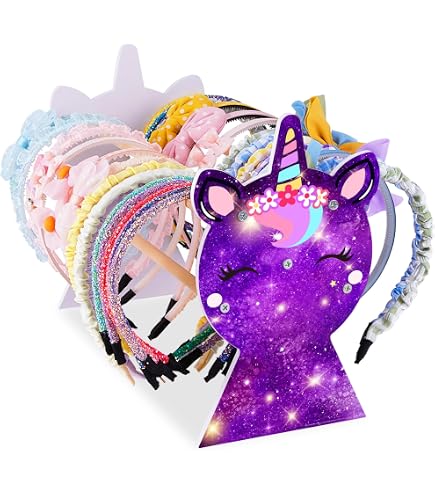 Support à Bandeaux Licorne Pour Filles - Organisateur Cheveux Déco Chambre | 30x14x20cm - Unicorn Castle