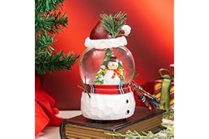 DUSVALLY Snow Globe Christmas Snow Globe Glass Water Globe with Music Water Ball Decoration Music Crystal Box,Snowman