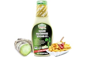 ‎WASABI-O WASABI-O Premium Fusion Mayonnaise Echte Wasabi & Ketchup Mischung, Ideal für Fisch und Pommes, Sandwiches, Salate und Krautsalat - 12oz (340g)