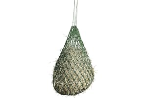 Kerbl Heunetz 5 med upphängningsringar | Grön, polyester, maskstorlek 5 × 5 cm, fodernät för hästar, nötkreatur och får