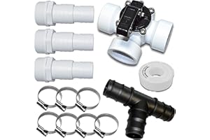 INCONNU Pool Bypass Set for Diameter 38 mm Hose, 13 Pieces, Pool Heating, Solar Heating, Suitable for Heat Pump