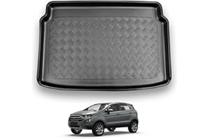 Nomad Boot Liner Compatible with Ford Ecosport 2018+ Recyclable Plastic (PE) Tailored Fit Car Floor Mat Protector Guard Tray Black Custom Fitted Accessory Dog Friendly Waterproof with Raised Edges
