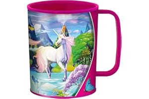 3D LiveLife Drinking Cup - Unicorn Bliss from Deluxebase. 3D Lenticular Magic Plastic Cup. 300ml Plastic Cups for Kids with Original Artwork Licensed from Renowned Artist, Michael Searle