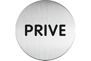 ‎DURABLE Durable 491268 Tabliczka Picto (okrągła), z napisem PRIVE , kolor srebrny.