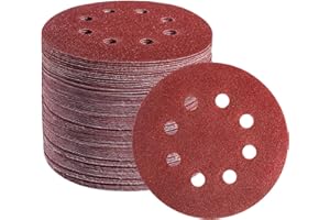 S SATC SATC Exzenterschleifer Schleifpapier 125mm Klett 72 Stück Schleifscheiben Profi 8 Loch mit Körnung 40 60 80 120 180 240 320 Exzenter Rund Papier 125 mm