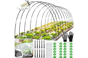 ZeiLaBang Kakadi Folientunnel für Hochbeet,30 PCS Tunnelbögen Hochbeet,Pflanztunnel Bögen für Hochbeet,Tunnel Gewächshaus,Gewächshaus Tunnel Bögen,Gewächshausreifen für Hochbeet