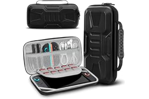 JoyHood Funda de Transporte para Switch 2, Case de Protector Compatible con Switch 2 con 10 Ranuras para Tarjetas de Juego, Negro