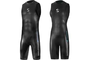 Synergy Triathlon Wetsuit 3/2mm - Volution Sleeveless Quick John Smoothskin Neoprene for Open Water Swimming Ironman & USAT Approved